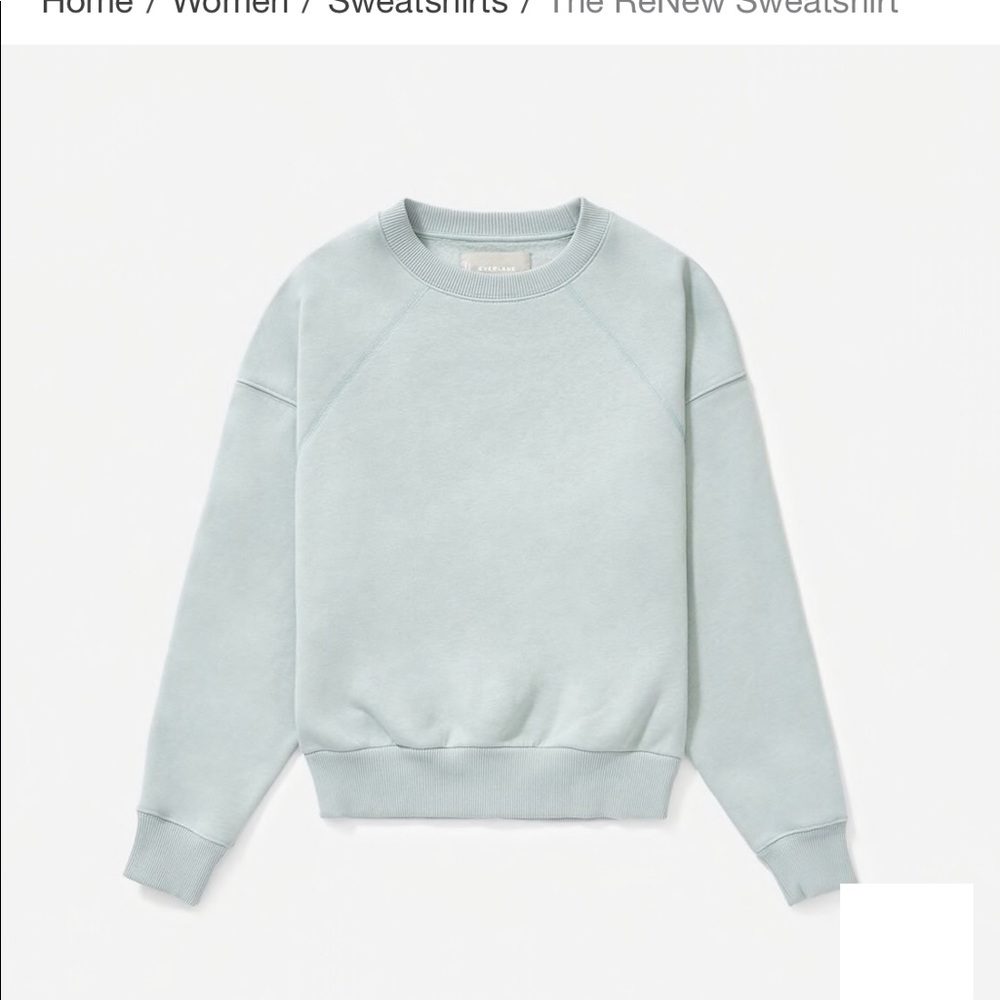 Everlane renew sweatshirt in sage